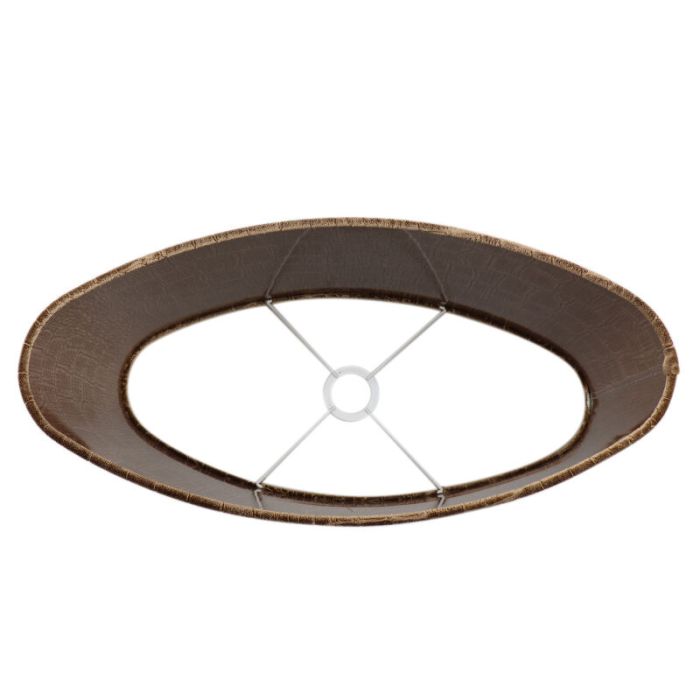 50 cm ovale velours bruine lampenkap croco stof, Emilius