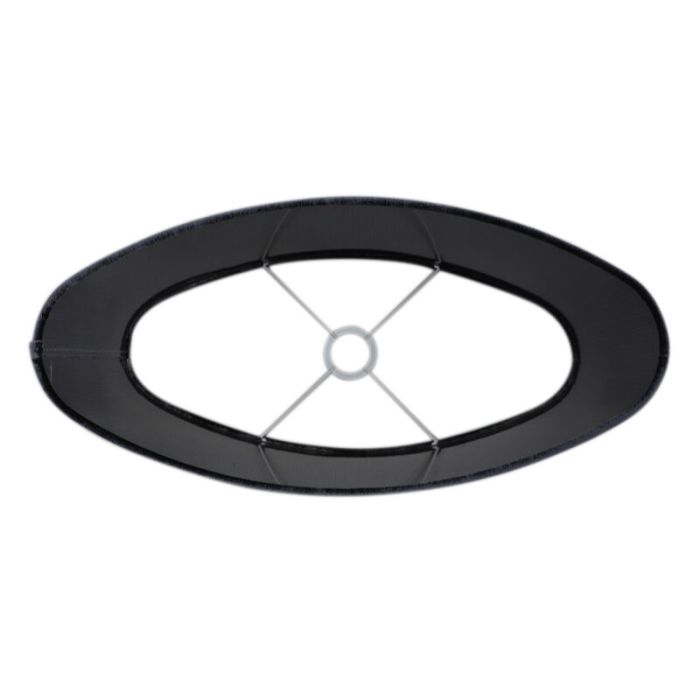 50 cm ovale velours antraciete lampenkap, Rody