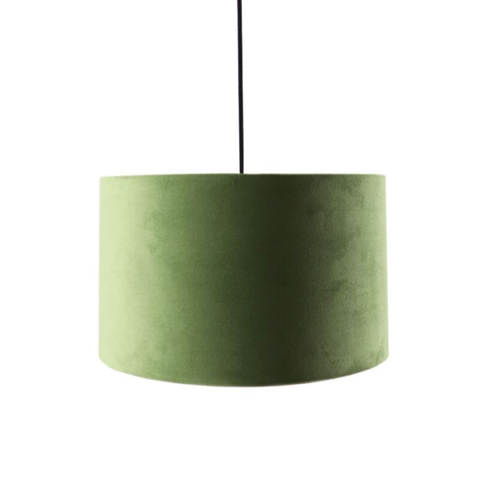 Hanglamp Urvin, olijfgroen met goud velours, 30 cm