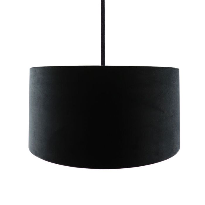 Hanglamp Urvin, zwart met goud velours, 40 cm