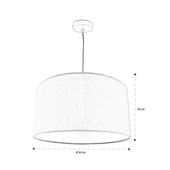 Hanglamp Urvin, zwart met goud velours, 40 cm
