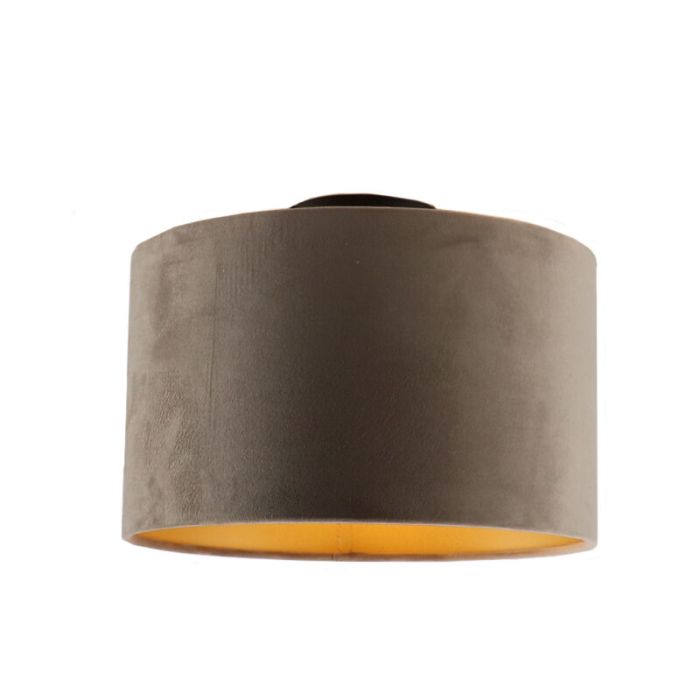 Taupe met gouden plafondlamp Krista, 30cm