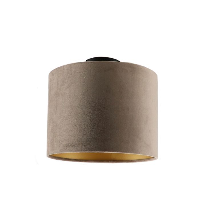 Taupe met gouden plafondlamp Krista, 30cm