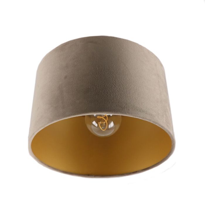 Taupe met gouden plafondlamp Krista, 30cm