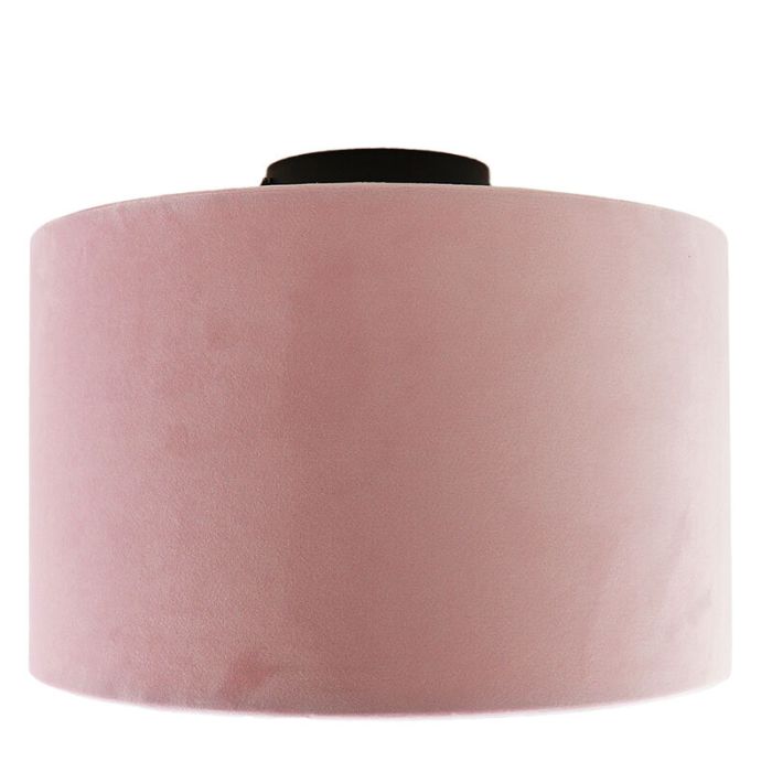 Roze met gouden plafondlamp Krista, 30cm