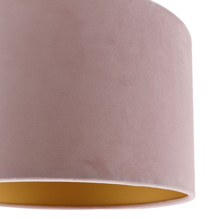 Roze met gouden plafondlamp Krista, 30cm