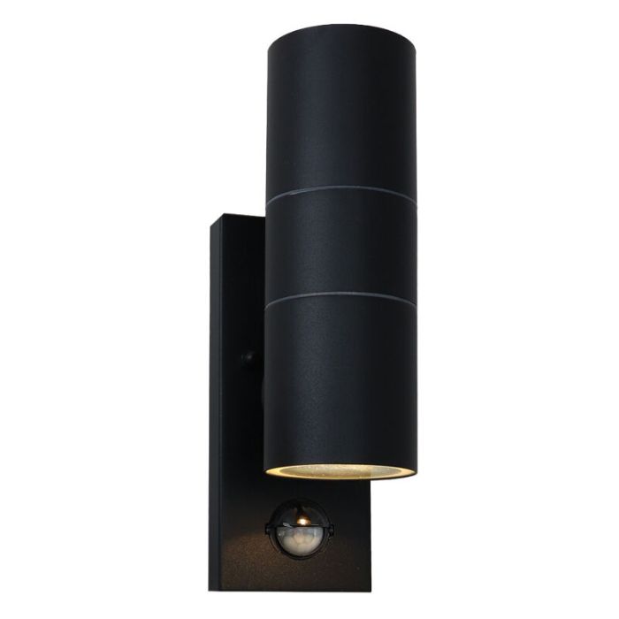 Pedro buitenlamp - Zwart, Met bewegingsmelder