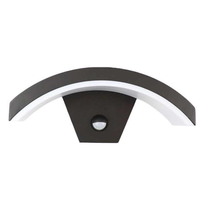 Zwarte buitenlamp Annemay met bewegingssensor, geïntegreerd LED