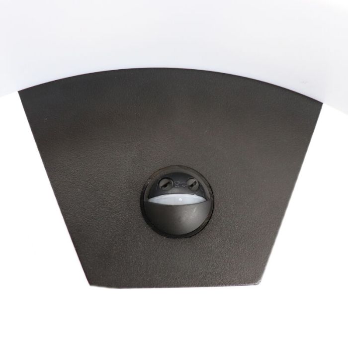 Zwarte buitenlamp Annemay met bewegingssensor, geïntegreerd LED