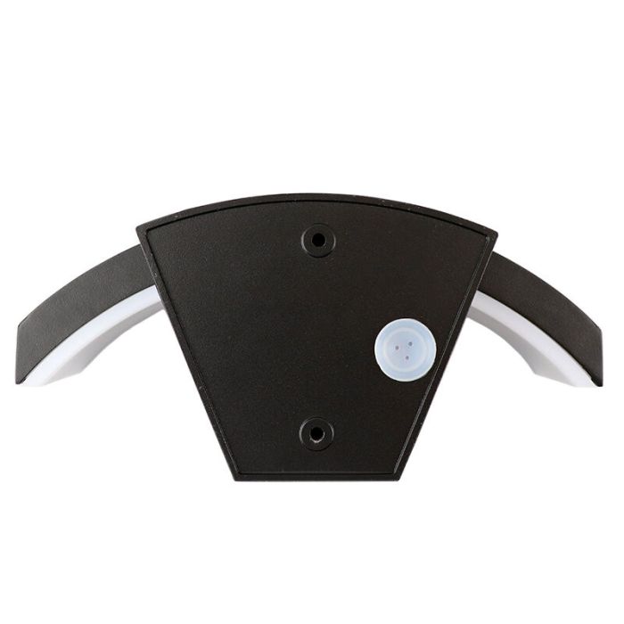Zwarte buitenlamp Annemay met bewegingssensor, geïntegreerd LED
