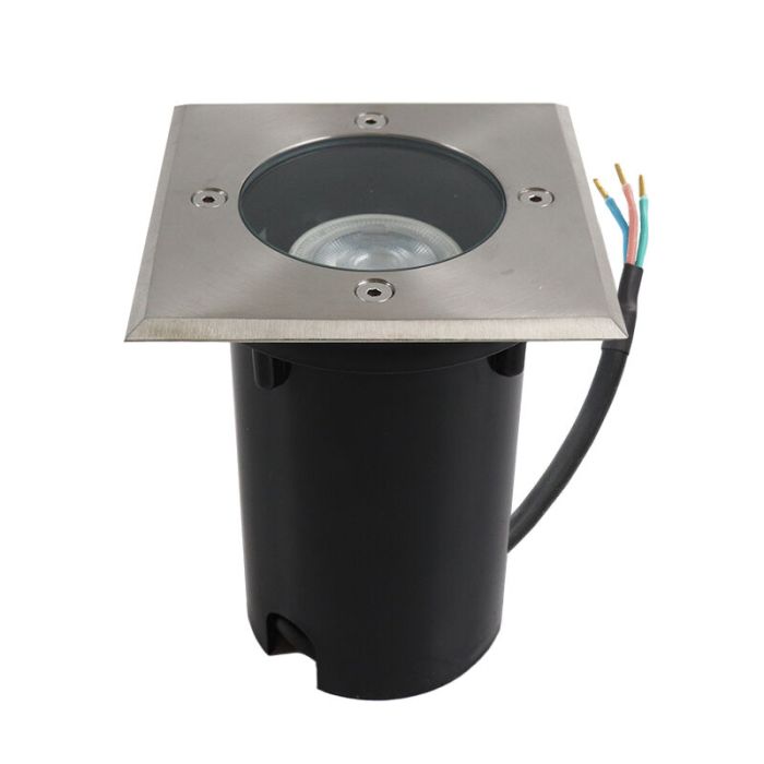 Chromen grondspot, Clenton, aluminium, IP44