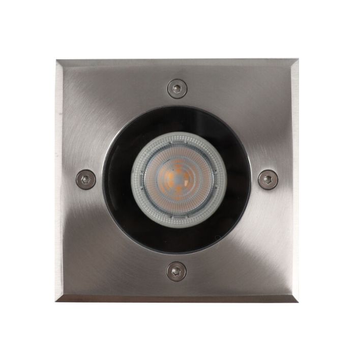 Chromen grondspot, Clenton, aluminium, IP44