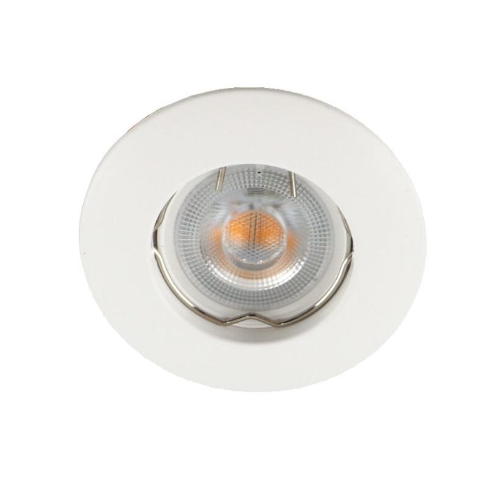 Witte, kleine inbouwspot Rosi, rond