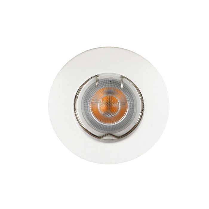 Witte, kleine inbouwspot Rosi, rond