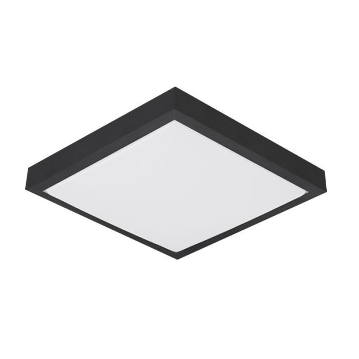 Zwarte plafonnière Rolo, aluminium, 24W, 4000K LED