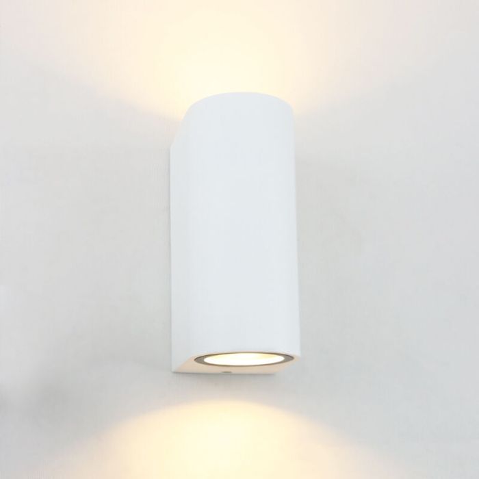 Witte buitenlamp Corina, aluminium, IP44