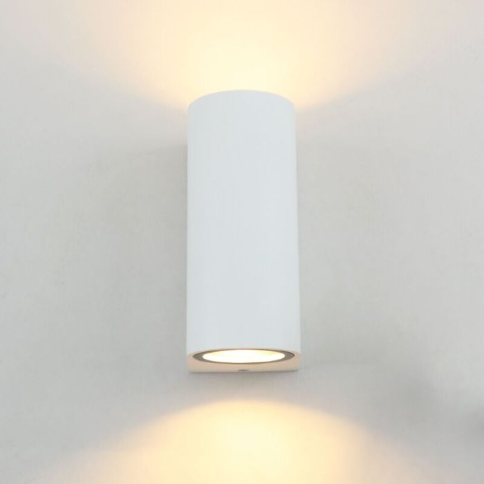 Witte buitenlamp Corina, aluminium, IP44