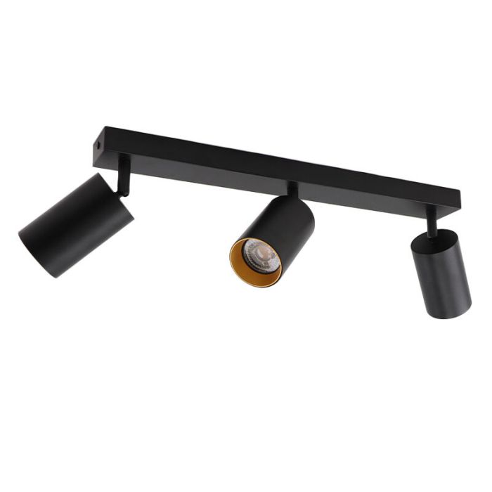 Zwarte plafondspot Nataly, aluminium, modern