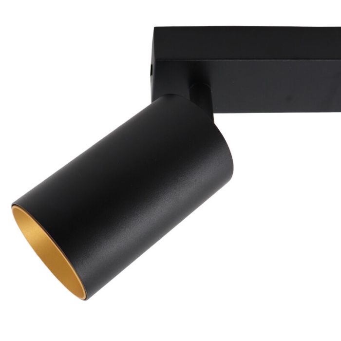 Zwarte plafondspot Nataly, aluminium, modern