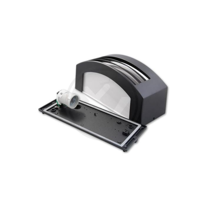 Zwarte buitenlamp Mingus, aluminium, IP54