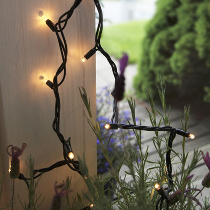 10m zwart koppelbare boomverlichting, 10 leds p/meter, IP67 - Warm wit