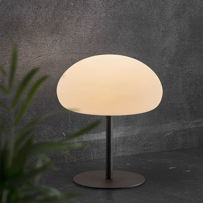 Witte buiten tafellamp modern, Sponge, 6,8W, 2700K LED, IP65, 3-staps dimbaar