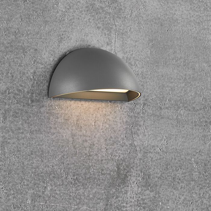 Grijze smart buitenlamp modern, Arcus Smart, 9,5W, 2700K LED, IP54