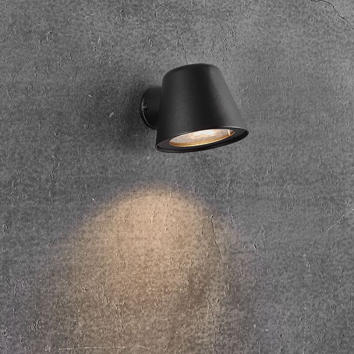Zwarte buitenlamp modern, Aleria, IP44