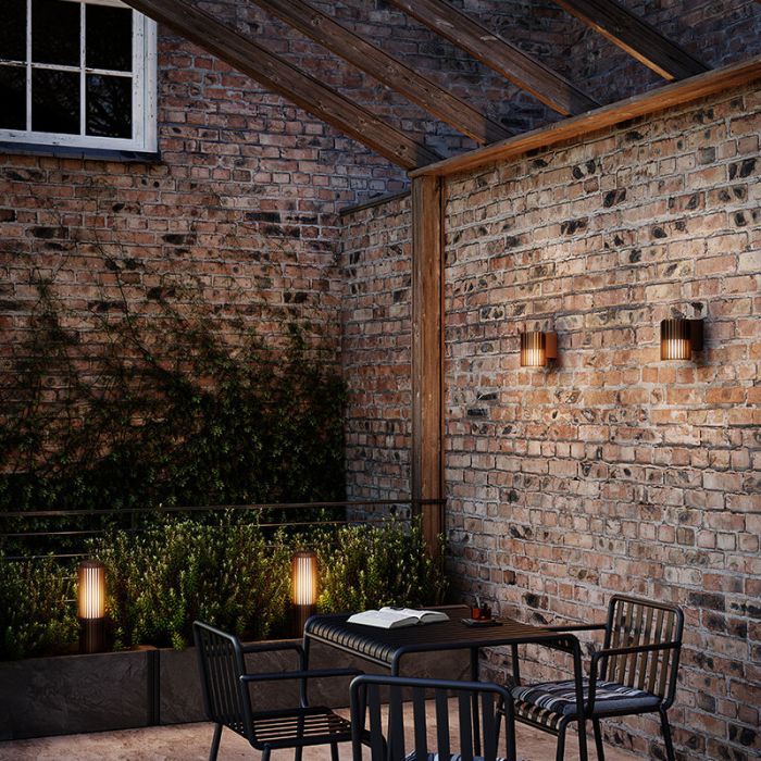 Bruine buitenlamp design, Aludra, IP54
