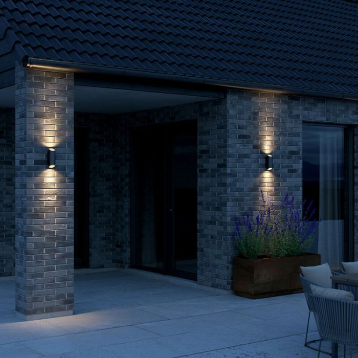 Zwarte buitenlamp modern, Nico, IP54