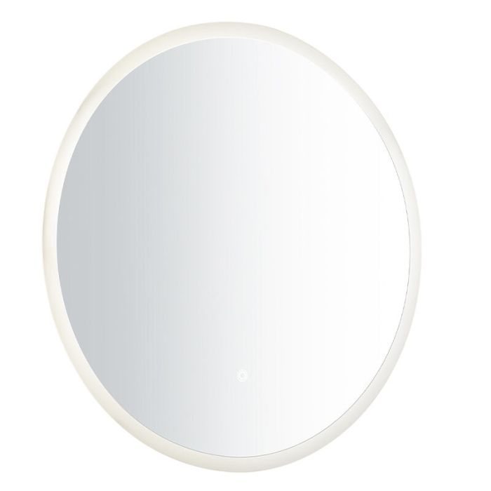 Grijze spiegel met verlichting modern, Dovina, 20W, 4000K LED, IP44, met schakelaar