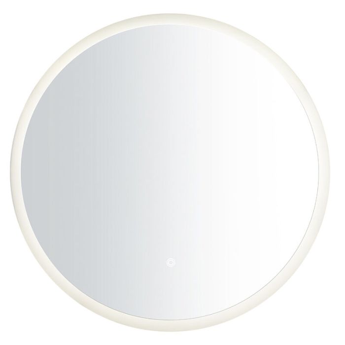 Grijze spiegel met verlichting modern, Dovina, 20W, 4000K LED, IP44, met schakelaar