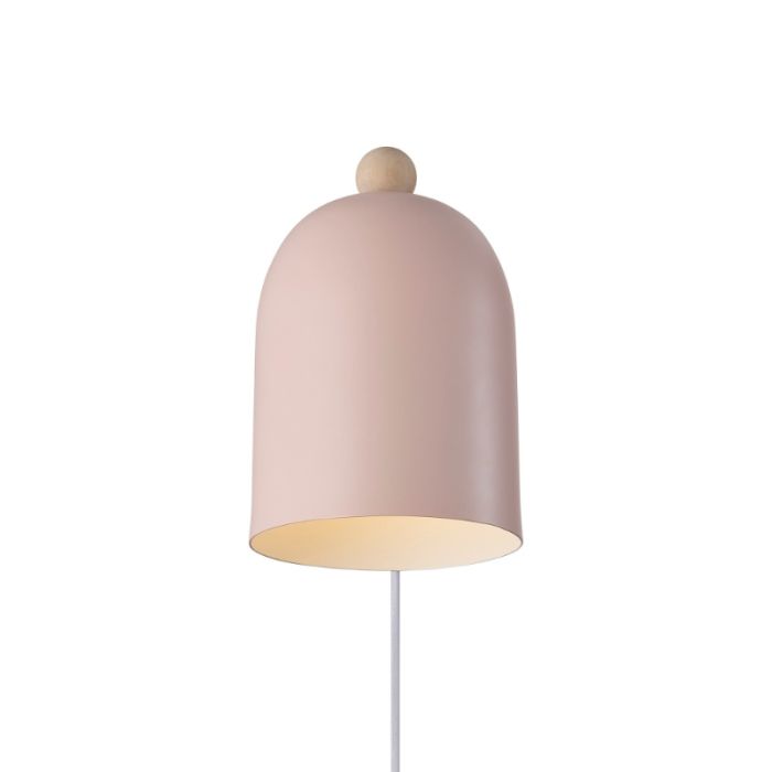 Roze kinderkamer wandlamp metaal, Gaston, met schakelaar