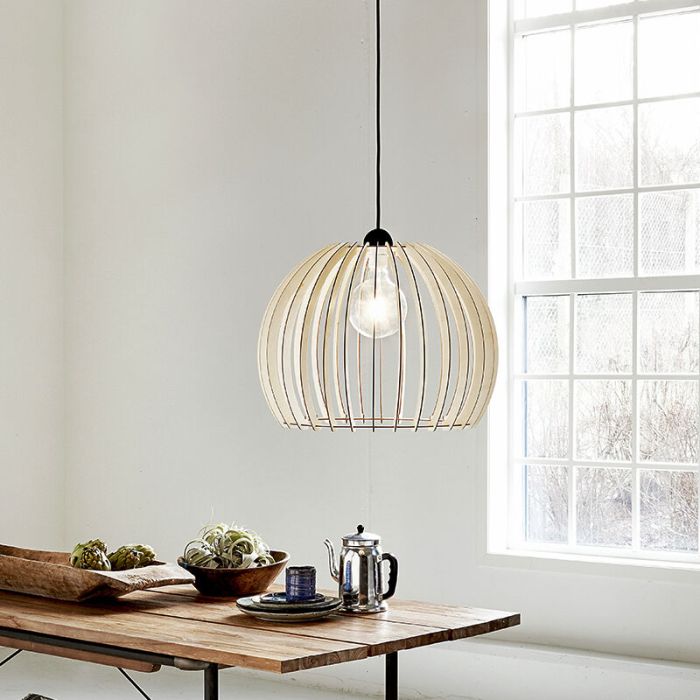 Beige hanglamp landelijk, Chino