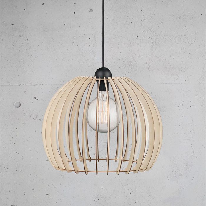 Beige hanglamp landelijk, Chino