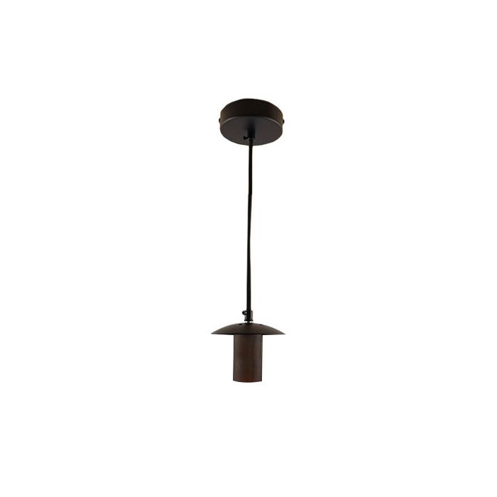 Metalen hanglamp zonder kap zwart, Minne