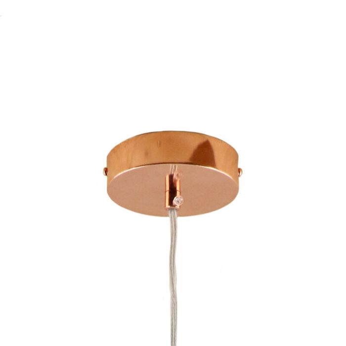Bol hanglamp Dolf, koper ophangpendel, Transp. glas, 20cm