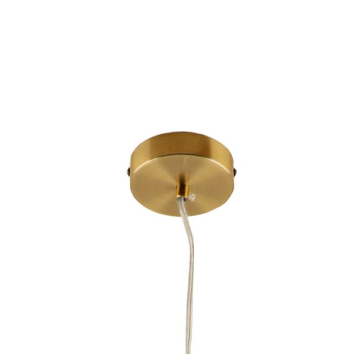 Bol hanglamp Dolf, brons ophangpendel, Transp. glas, 40cm