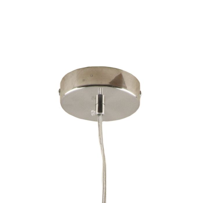 Bol hanglamp Dolf, nikkel ophangpendel, rookglas, 40cm