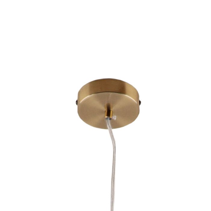 Bol hanglamp Dolf, gouden ophangpendel, Transp. glas, 40cm