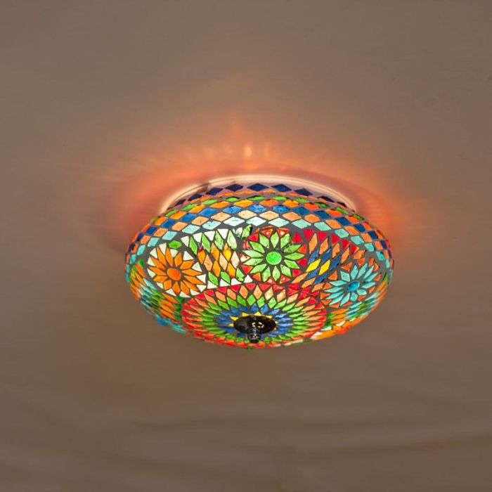 Veelkleurige oosterse plafonnière mozaïek, Mimoun
