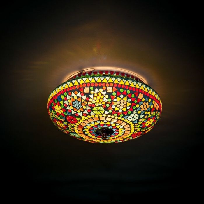 Veelkleurige oosterse plafonnière mozaïek, Mimoun