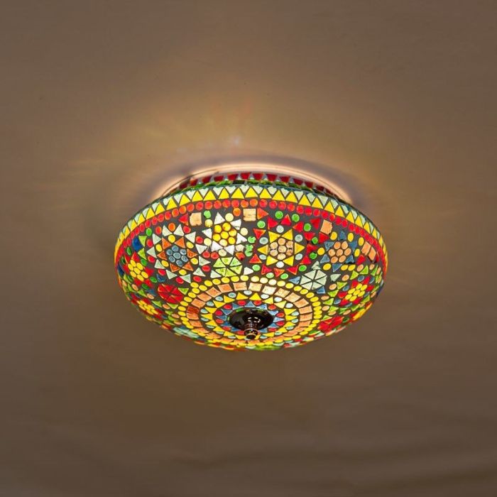Veelkleurige oosterse plafonnière mozaïek, Mimoun