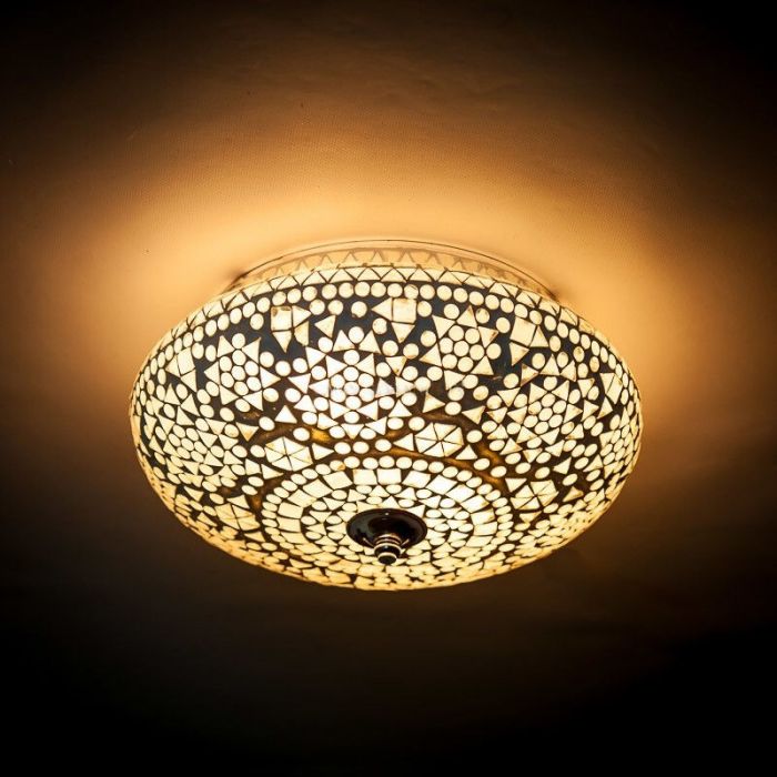 Transparante oosterse plafonnière mozaïek, Mimoun