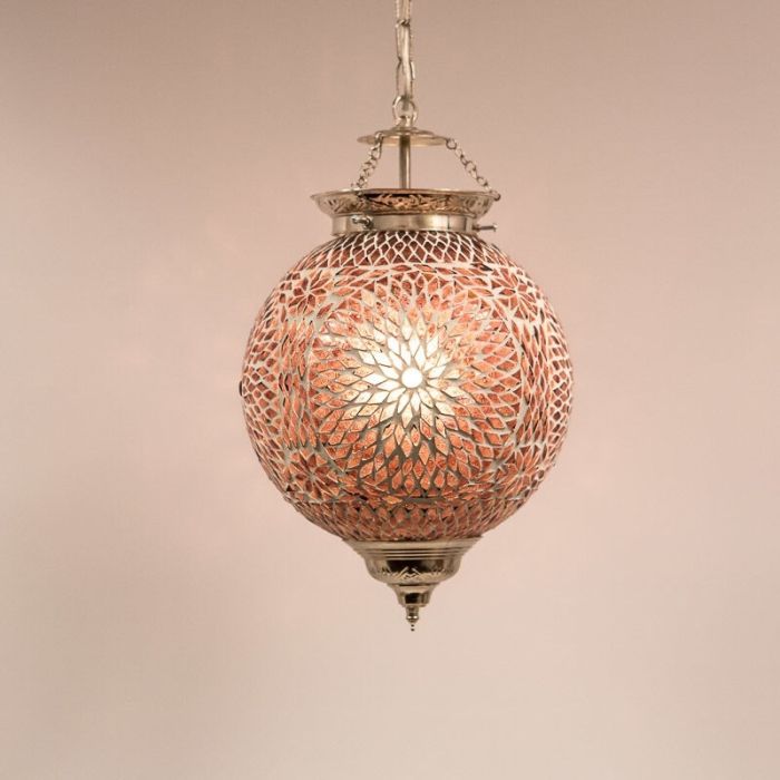 Paarse oosterse hanglamp mozaïek, Aziza
