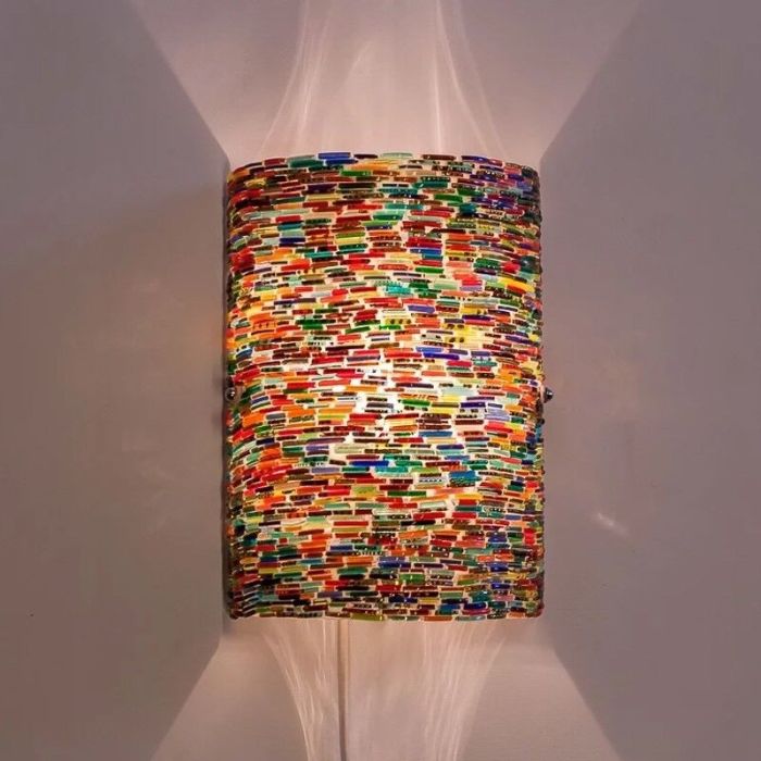 Veelkleurige oosterse wandlamp mozaïek, Mahdia