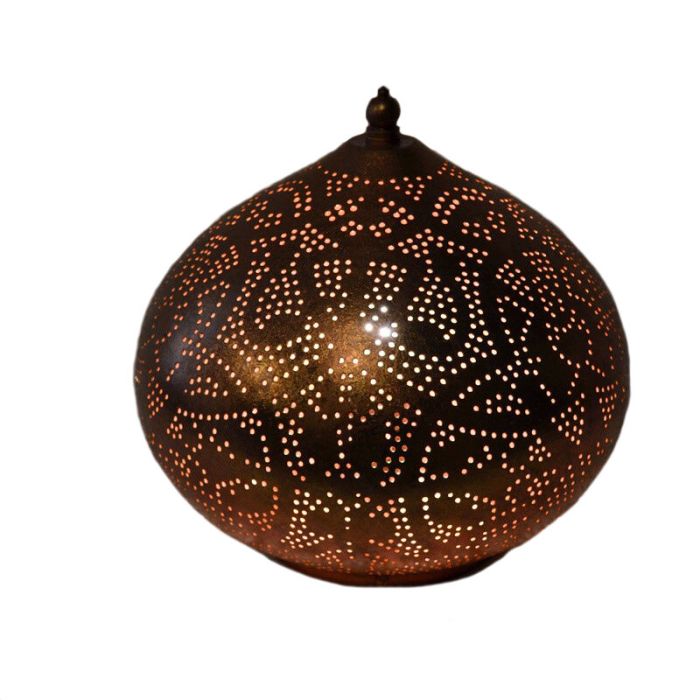 Koperen oosterse tafellamp filigrain, Nour