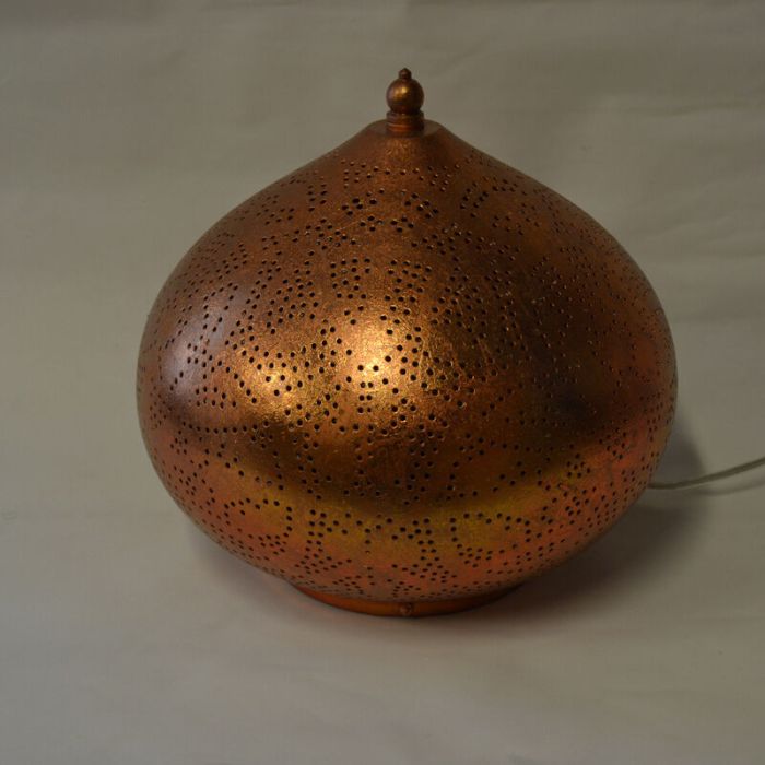 Koperen oosterse tafellamp filigrain, Nour