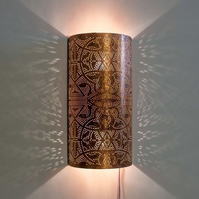 Koperen oosterse wandlamp filigrain, Israe