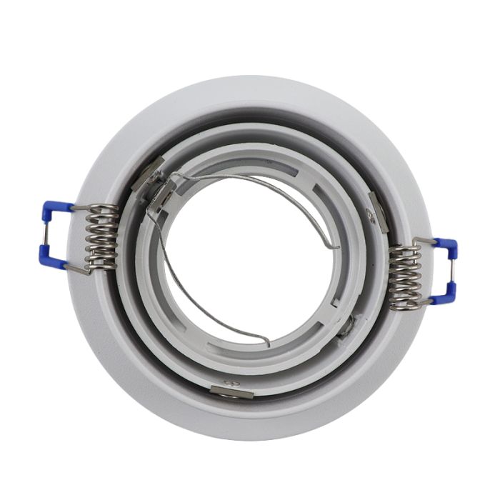 Kantelbare ronde inbouwspot Scott, wit